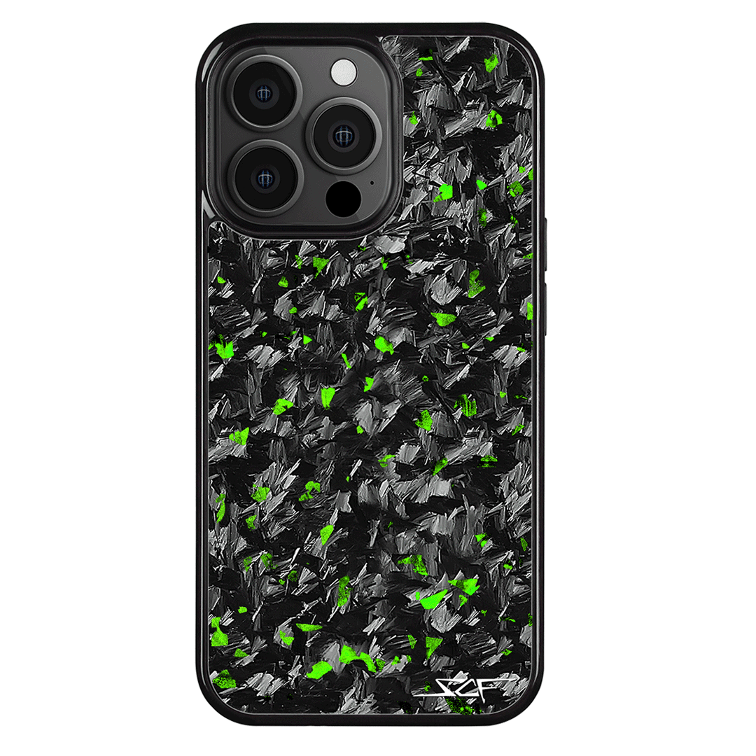 iPhone | Green Flake Real Forged Carbon Fiber Phone Case | CLASSIC Series