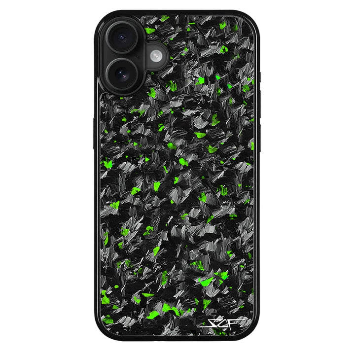 iPhone | Green Flake Real Forged Carbon Fiber Phone Case | CLASSIC Series