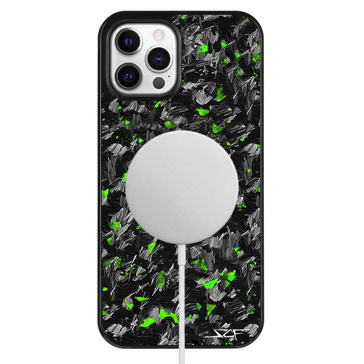 iPhone | Green Flake Real Forged Carbon Fiber Phone Case | CLASSIC Series