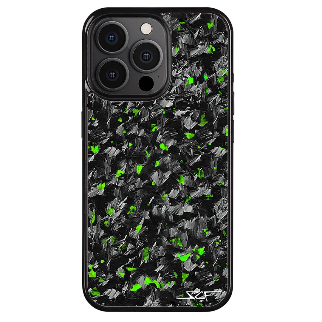 iPhone | Green Flake Real Forged Carbon Fiber Phone Case | CLASSIC Series