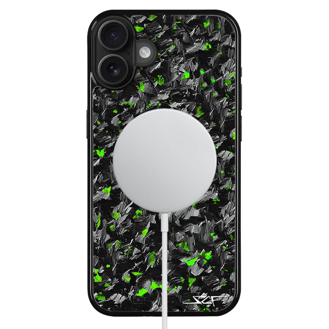 iPhone | Green Flake Real Forged Carbon Fiber Phone Case | CLASSIC Series