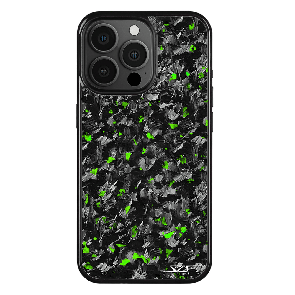 iPhone | Green Flake Real Forged Carbon Fiber Phone Case | CLASSIC Series