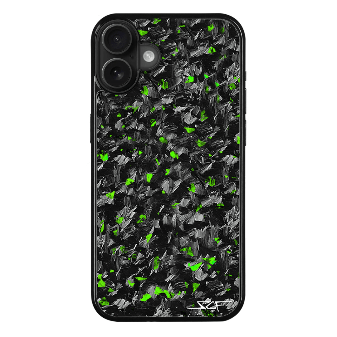 iPhone | Green Flake Real Forged Carbon Fiber Phone Case | CLASSIC Series