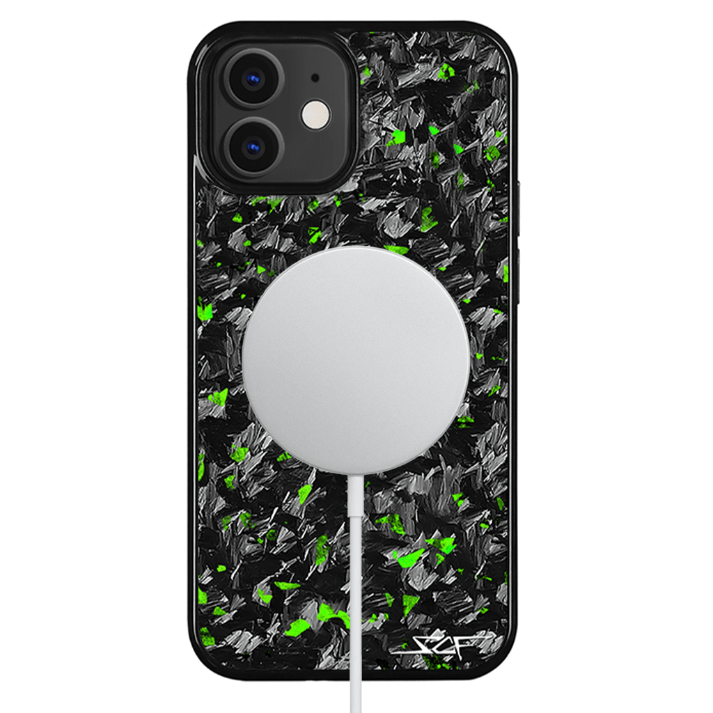 iPhone | Green Flake Real Forged Carbon Fiber Phone Case | CLASSIC Series