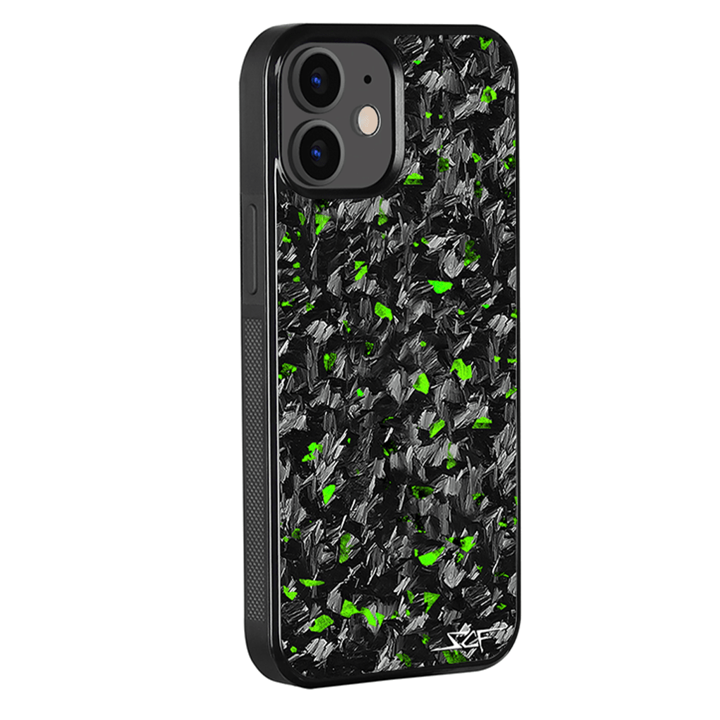 iPhone | Green Flake Real Forged Carbon Fiber Phone Case | CLASSIC Series