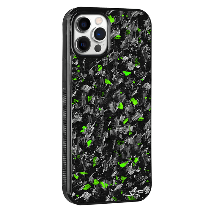 iPhone | Green Flake Real Forged Carbon Fiber Phone Case | CLASSIC Series