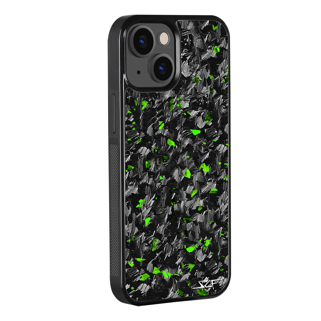 iPhone | Green Flake Real Forged Carbon Fiber Phone Case | CLASSIC Series