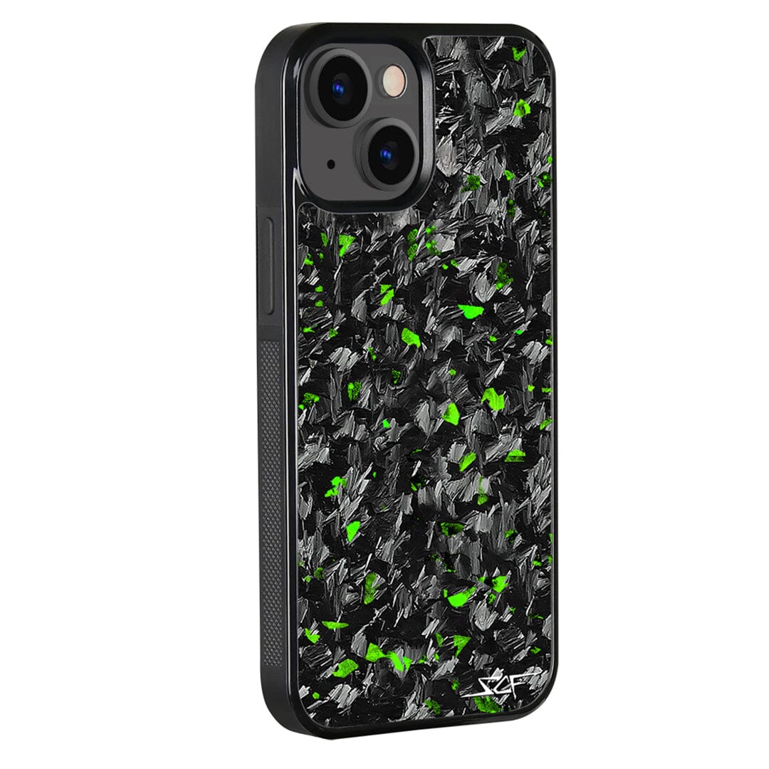 iPhone | Green Flake Real Forged Carbon Fiber Phone Case | CLASSIC Series