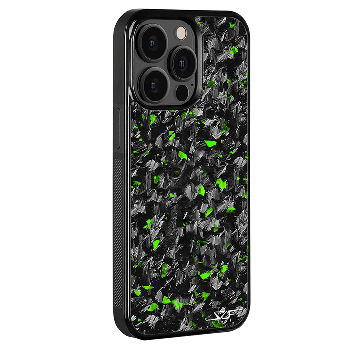 iPhone | Green Flake Real Forged Carbon Fiber Phone Case | CLASSIC Series