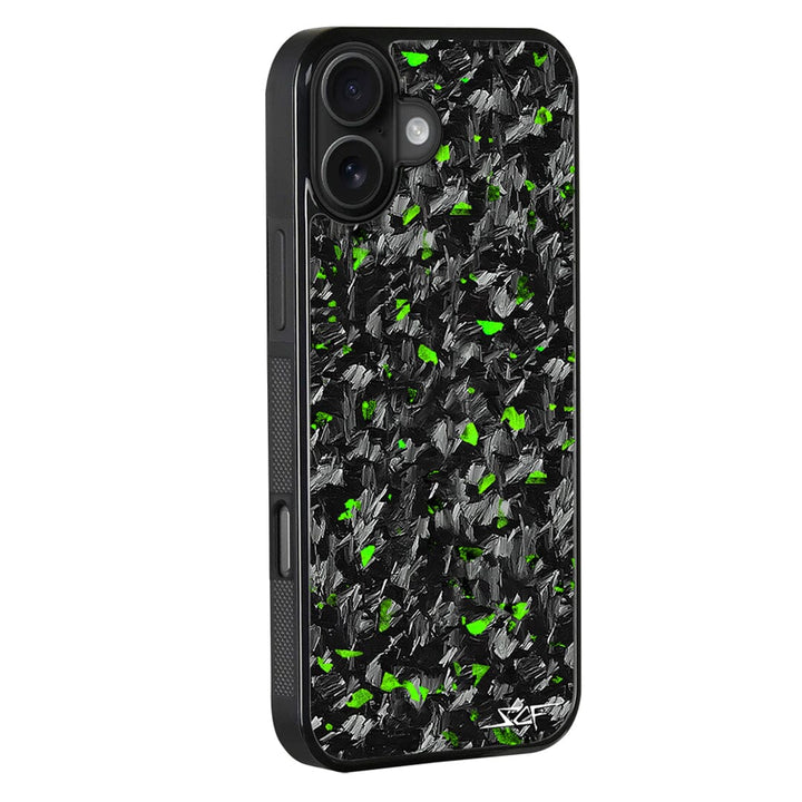 iPhone | Green Flake Real Forged Carbon Fiber Phone Case | CLASSIC Series