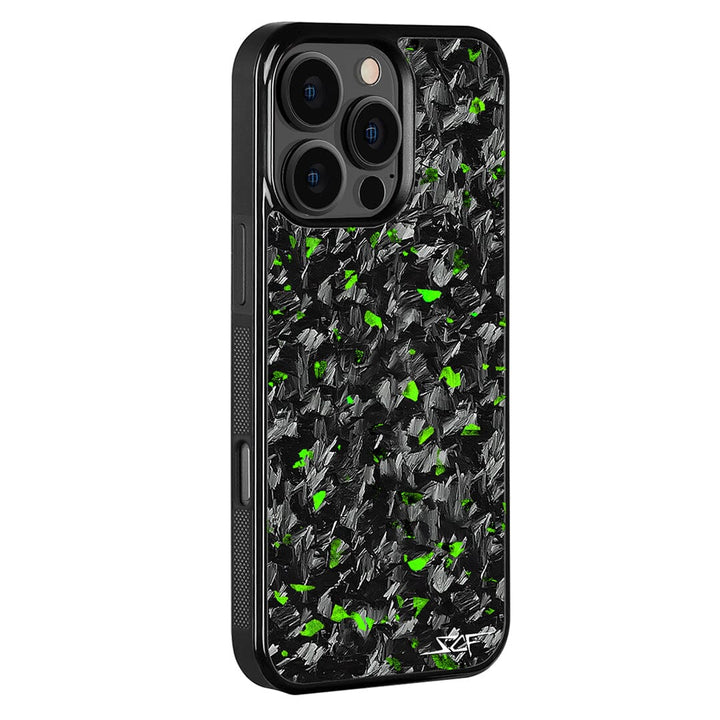 iPhone | Green Flake Real Forged Carbon Fiber Phone Case | CLASSIC Series