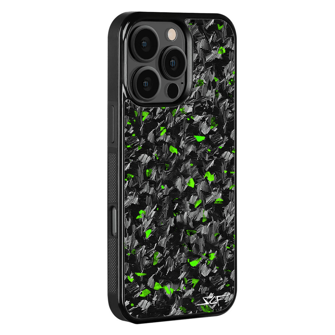 iPhone | Green Flake Real Forged Carbon Fiber Phone Case | CLASSIC Series