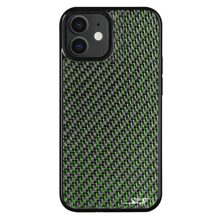 iPhone | Green Lace Real Carbon Fiber Phone Case | CLASSIC Series