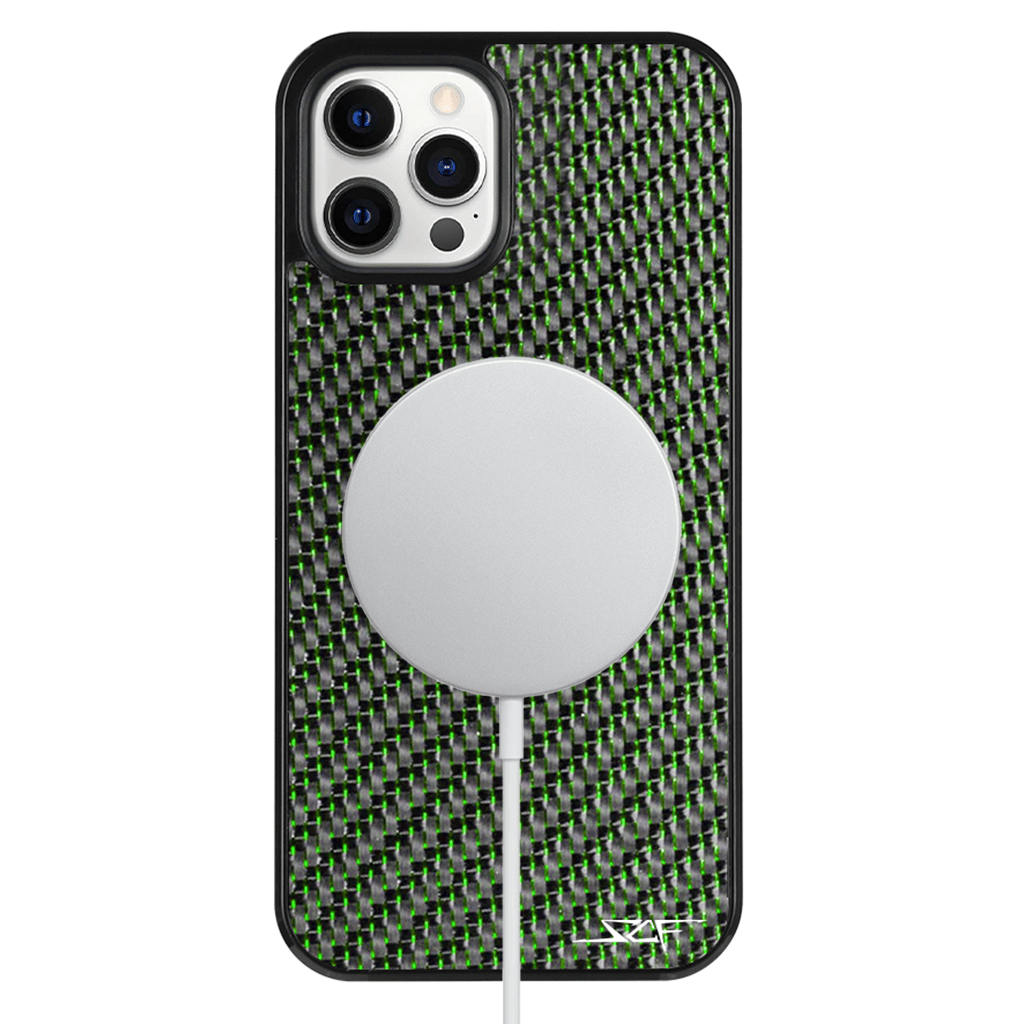 iPhone | Green Lace Real Carbon Fiber Phone Case | CLASSIC Series