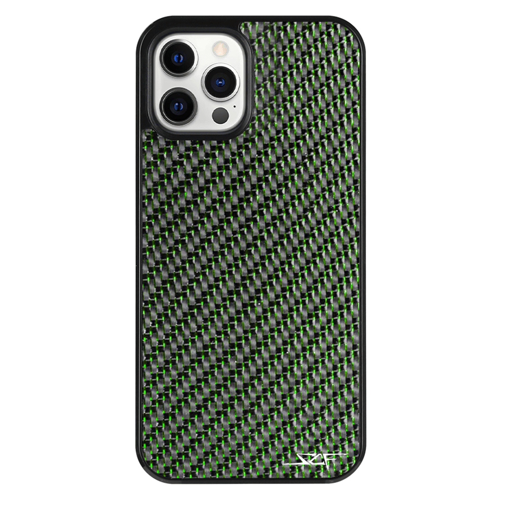 iPhone | Green Lace Real Carbon Fiber Phone Case | CLASSIC Series