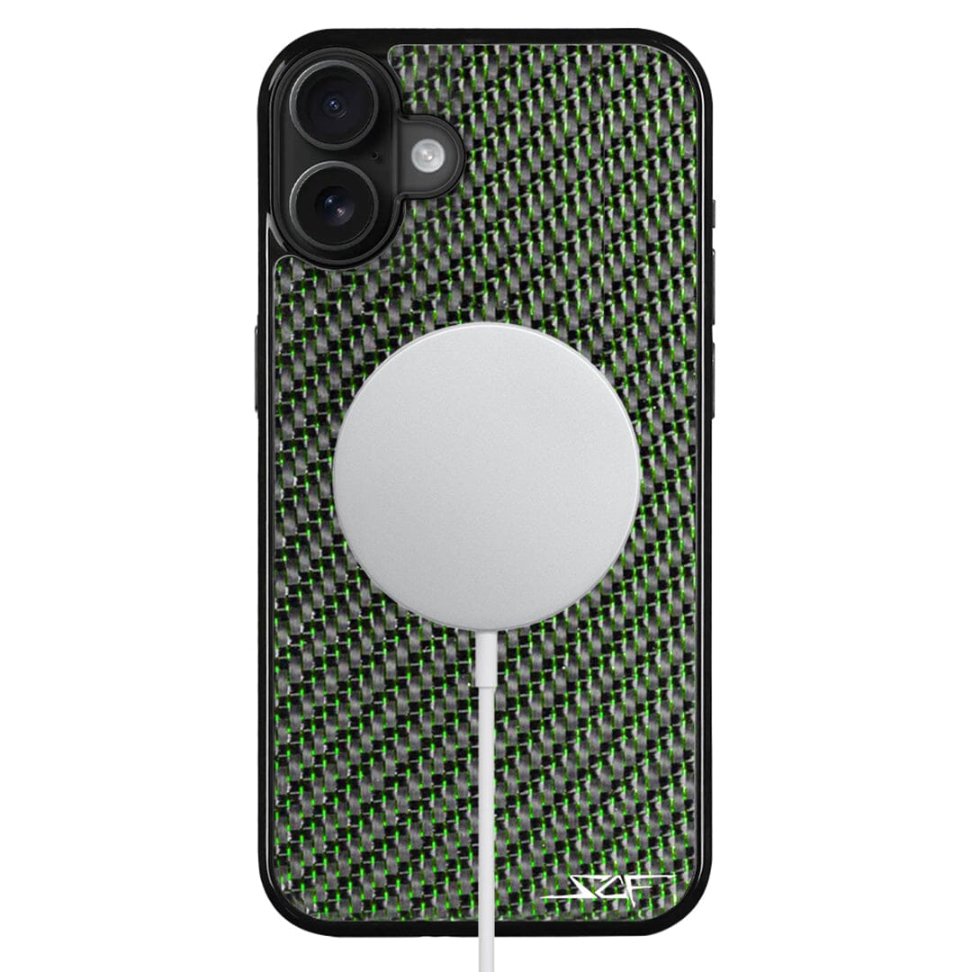 iPhone | Green Lace Real Carbon Fiber Phone Case | CLASSIC Series