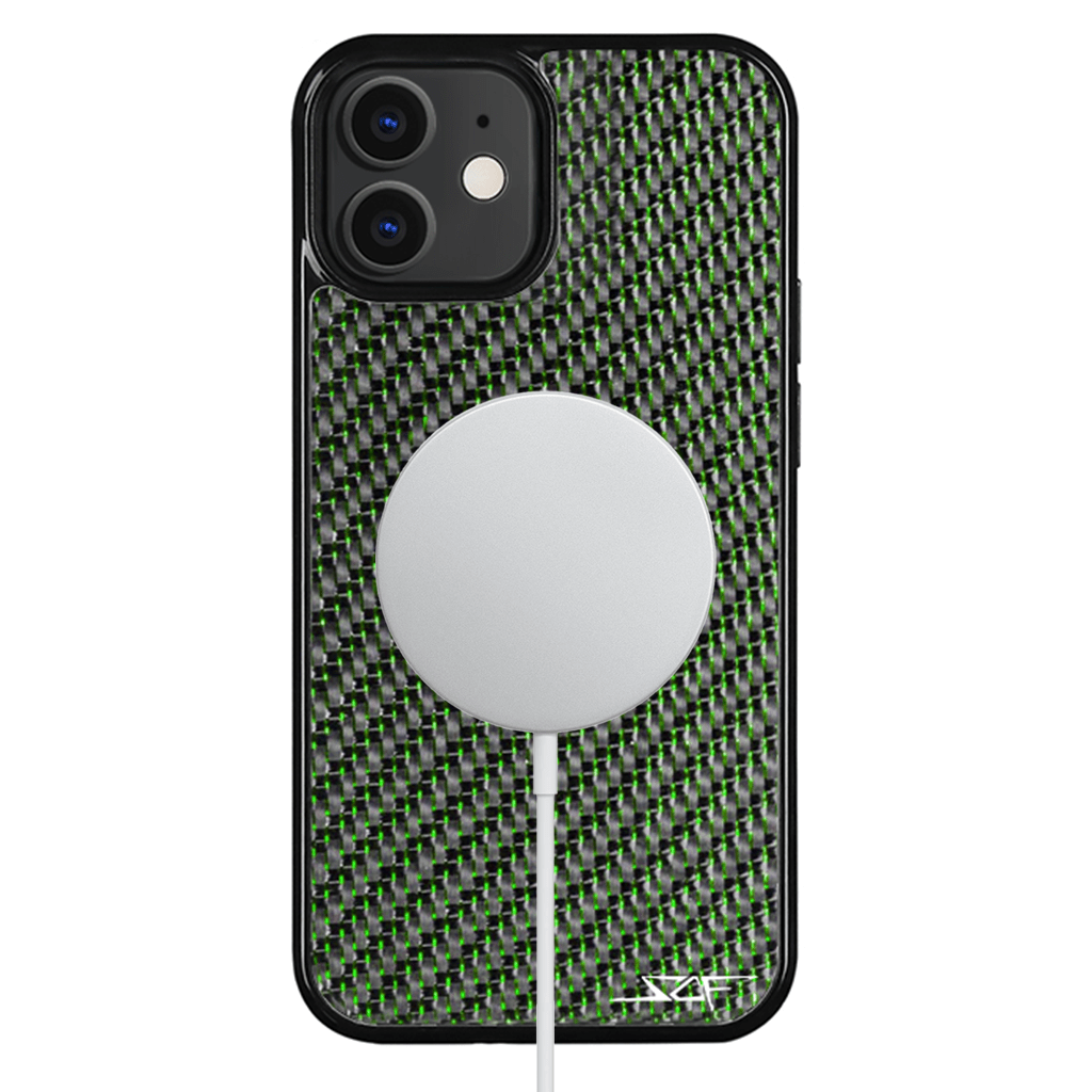 iPhone | Green Lace Real Carbon Fiber Phone Case | CLASSIC Series