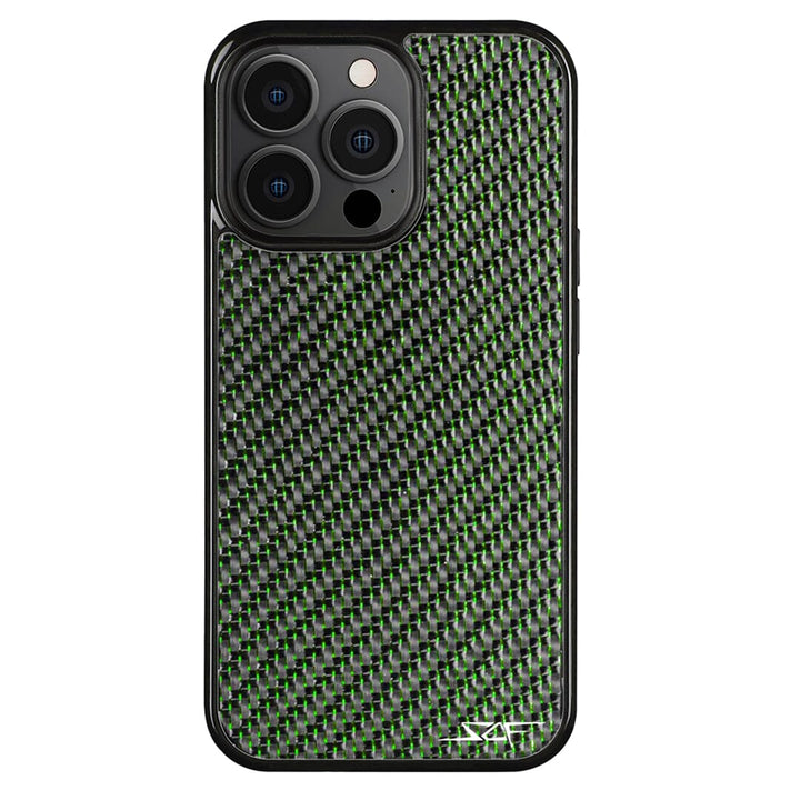 iPhone | Green Lace Real Carbon Fiber Phone Case | CLASSIC Series