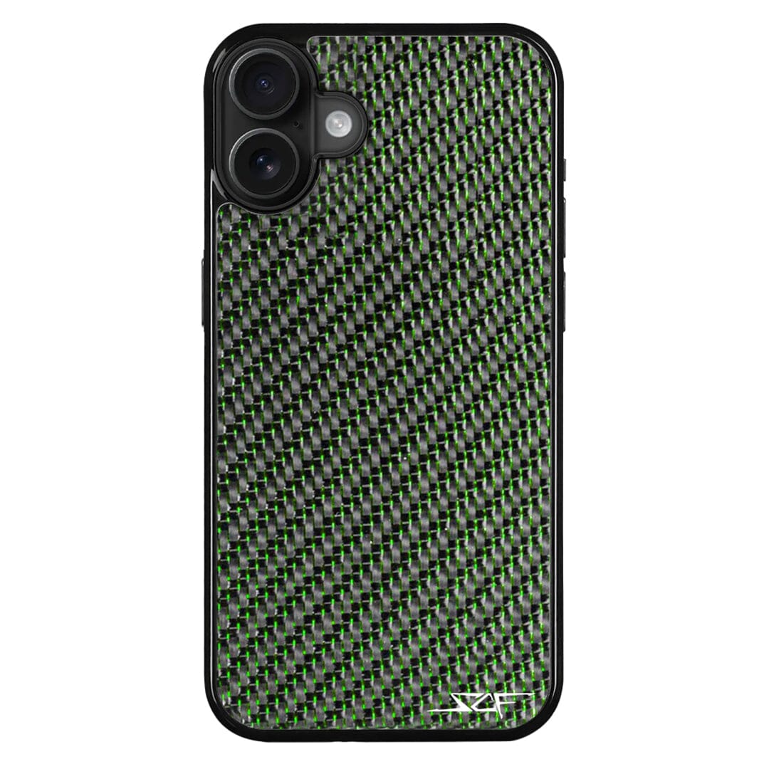 iPhone | Green Lace Real Carbon Fiber Phone Case | CLASSIC Series