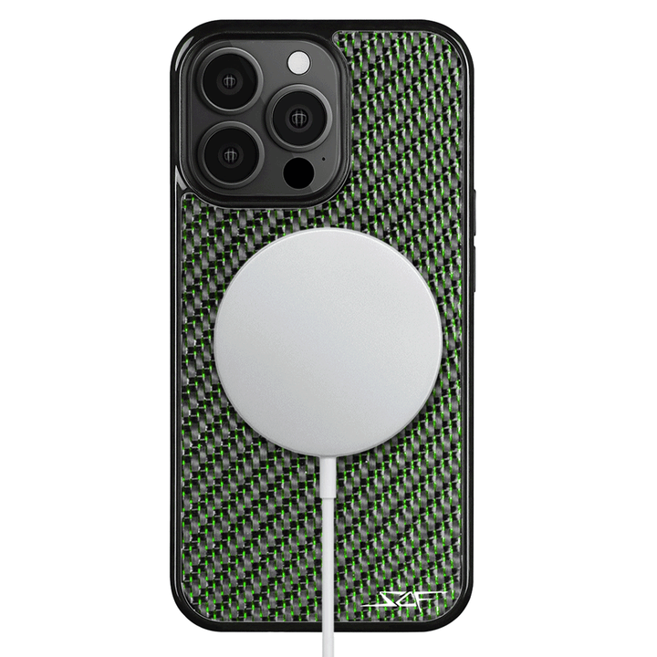 iPhone | Green Lace Real Carbon Fiber Phone Case | CLASSIC Series