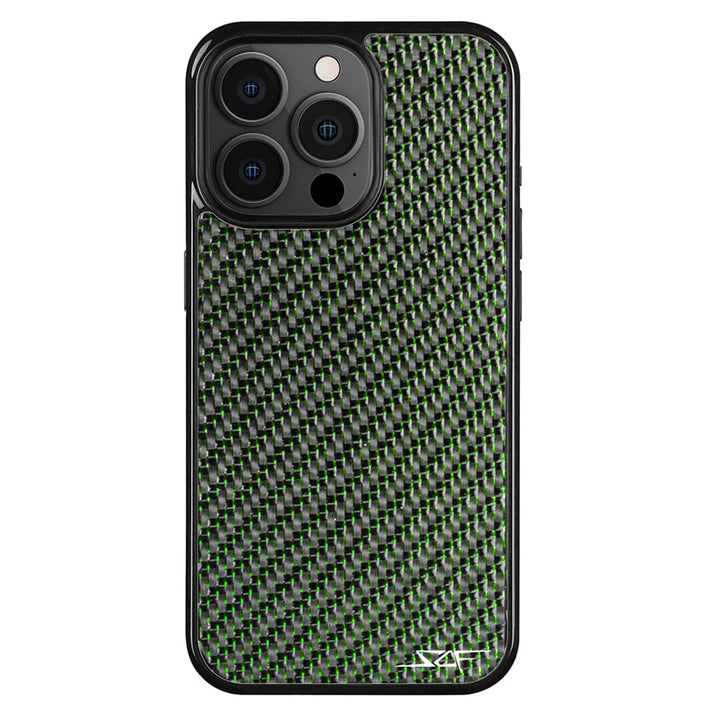 iPhone | Green Lace Real Carbon Fiber Phone Case | CLASSIC Series