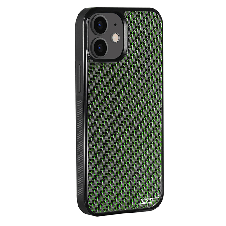 iPhone | Green Lace Real Carbon Fiber Phone Case | CLASSIC Series