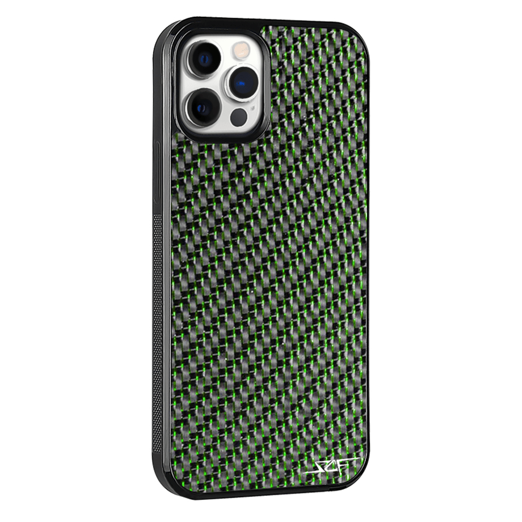 iPhone | Green Lace Real Carbon Fiber Phone Case | CLASSIC Series