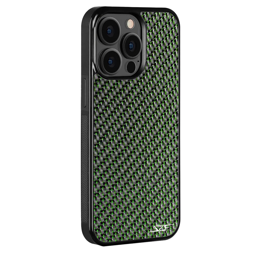 iPhone | Green Lace Real Carbon Fiber Phone Case | CLASSIC Series