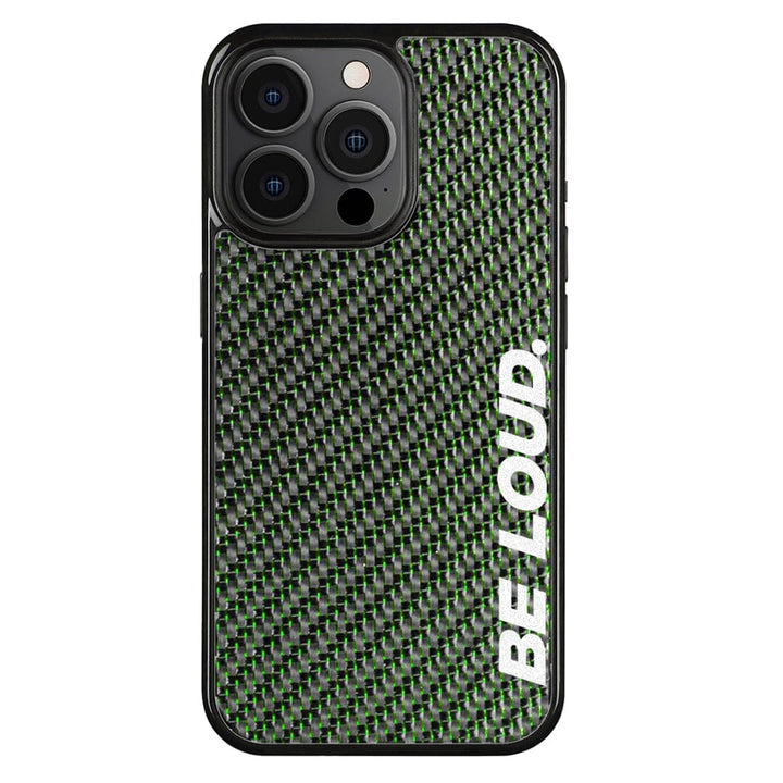 iPhone | Green Lace Real Forged Carbon Fiber Case | BE LOUD. x SCF