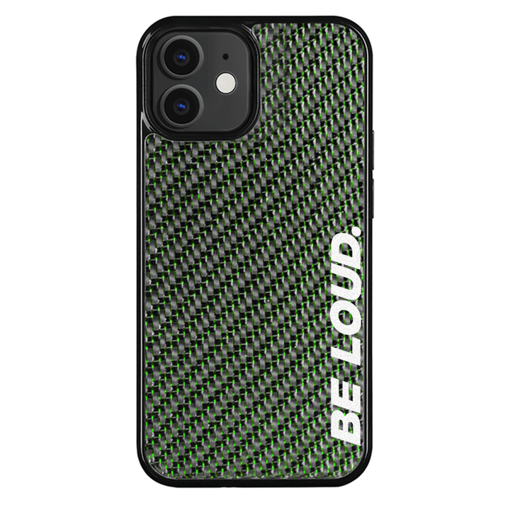 iPhone | Green Lace Real Forged Carbon Fiber Case | BE LOUD. x SCF