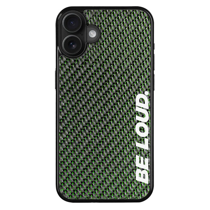 iPhone | Green Lace Real Forged Carbon Fiber Case | BE LOUD. x SCF