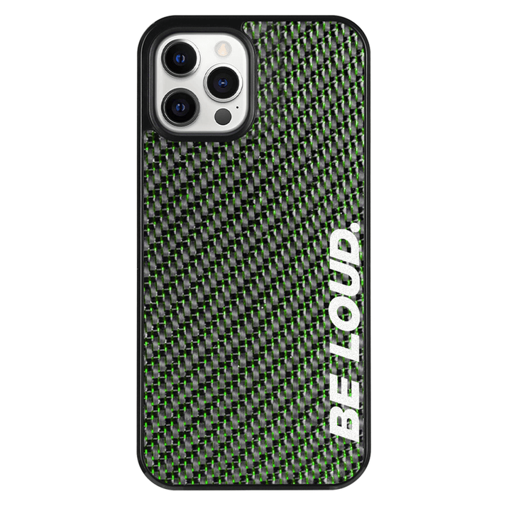 iPhone | Green Lace Real Forged Carbon Fiber Case | BE LOUD. x SCF