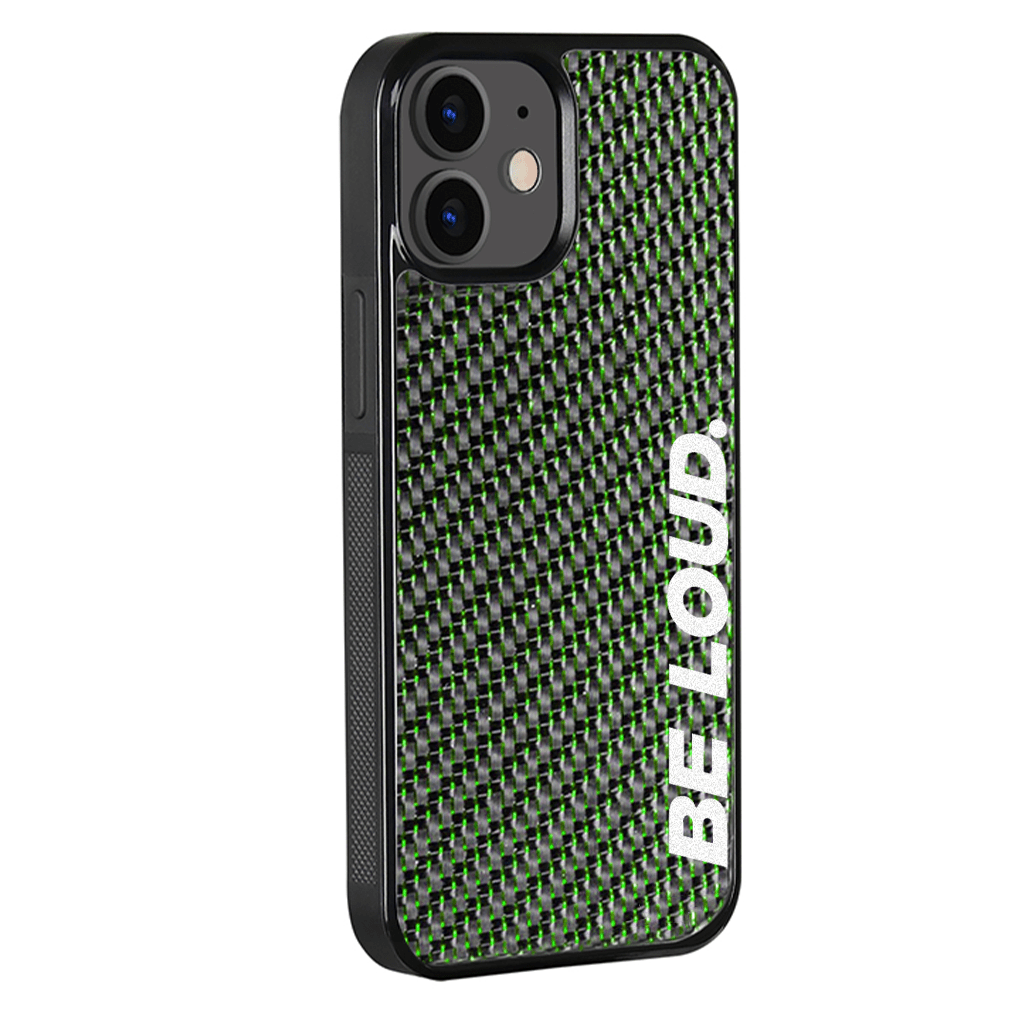 iPhone | Green Lace Real Forged Carbon Fiber Case | BE LOUD. x SCF