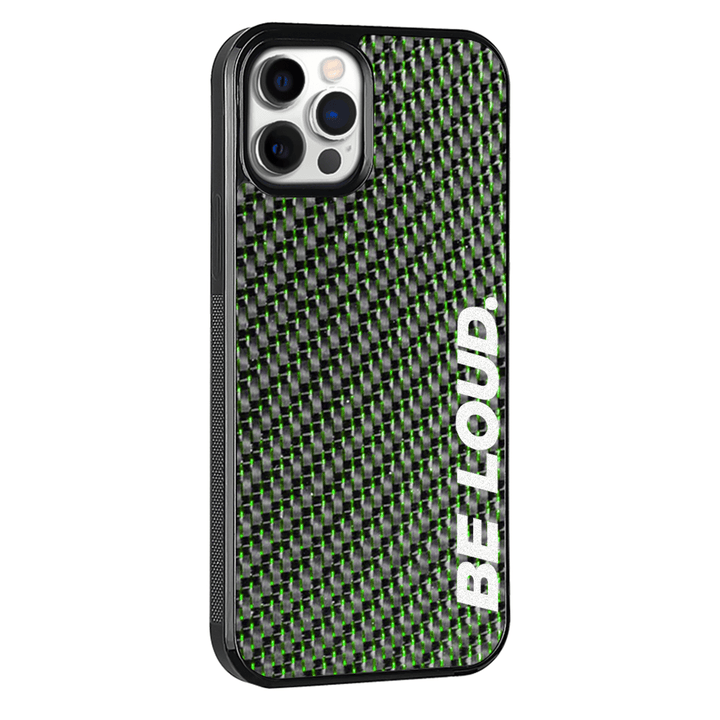 iPhone | Green Lace Real Forged Carbon Fiber Case | BE LOUD. x SCF