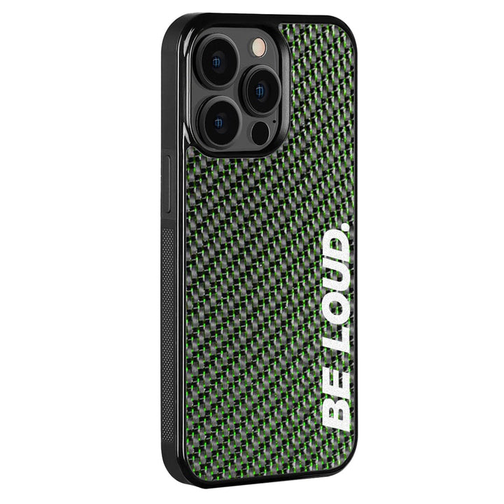 iPhone | Green Lace Real Forged Carbon Fiber Case | BE LOUD. x SCF