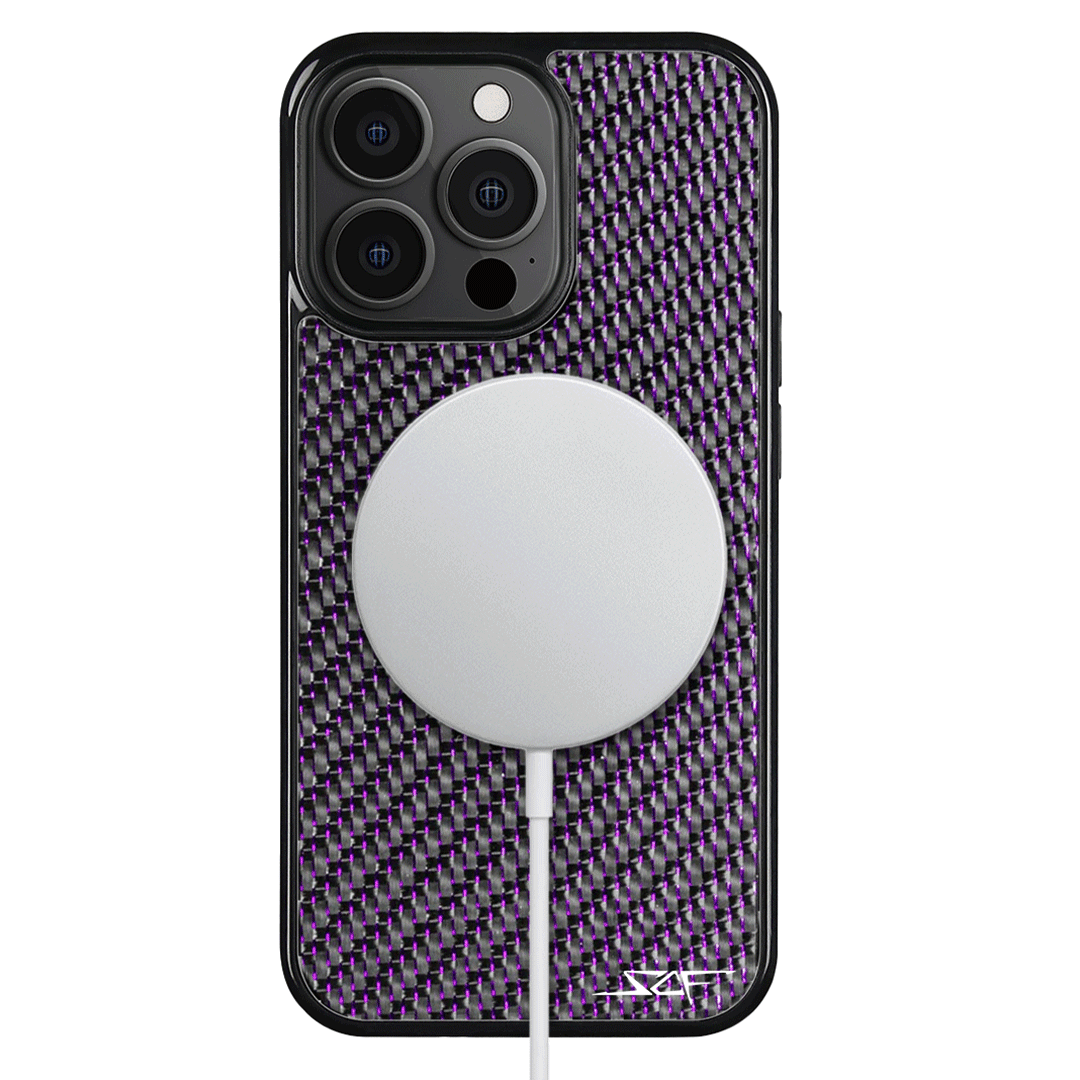 iPhone | Purple Lace Real Carbon Fiber Phone Case | CLASSIC Series