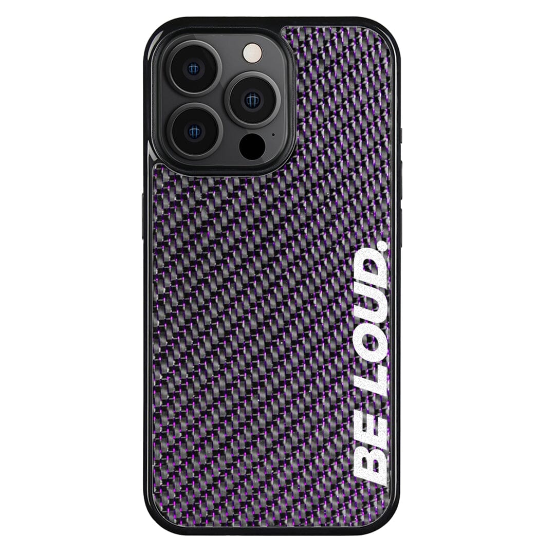 iPhone | Purple Lace Real Forged Carbon Fiber Case | BE LOUD. x SCF