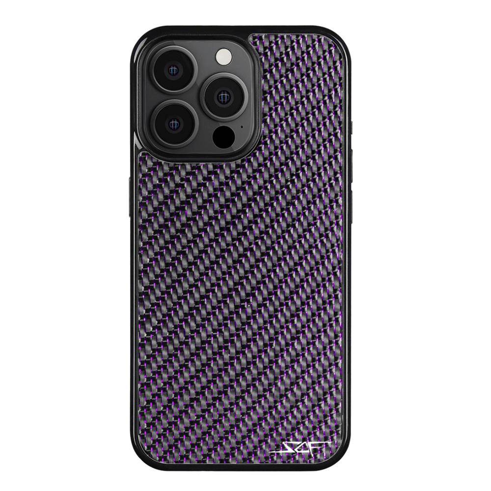 iPhone | Purple Laced Real Carbon Fiber Phone Case | CLASSIC Series