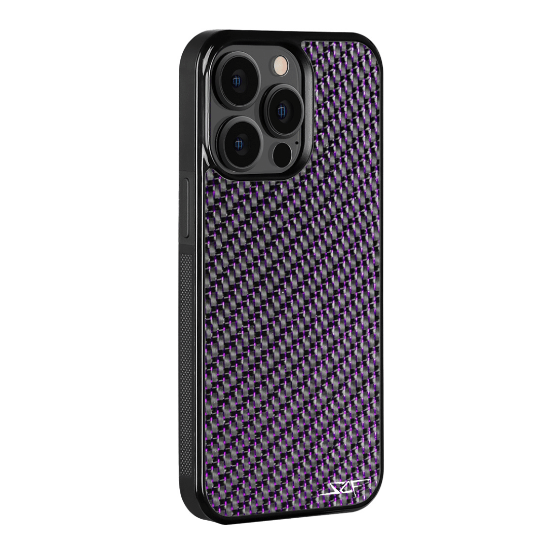 iPhone | Purple Laced Real Carbon Fiber Phone Case | CLASSIC Series