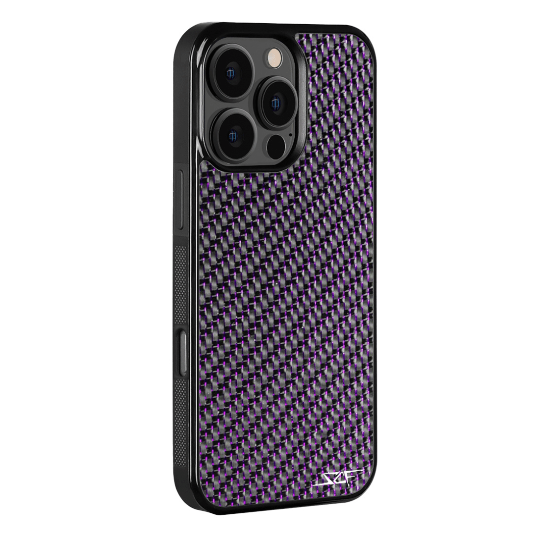 iPhone | Purple Laced Real Carbon Fiber Phone Case | CLASSIC Series