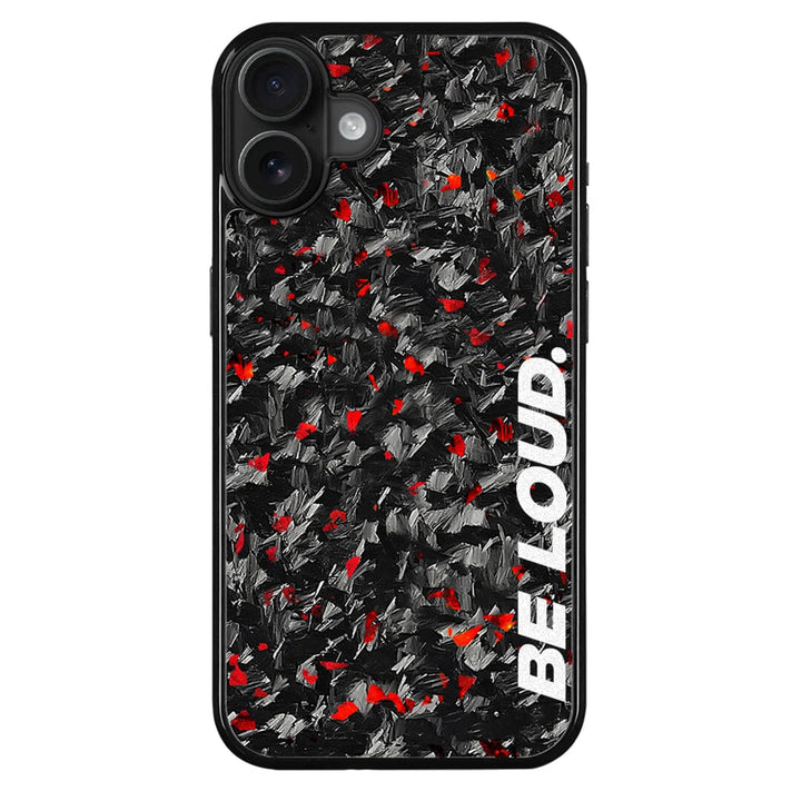 iPhone | Red Flake Real Forged Carbon Fiber Case | BE LOUD. x SCF