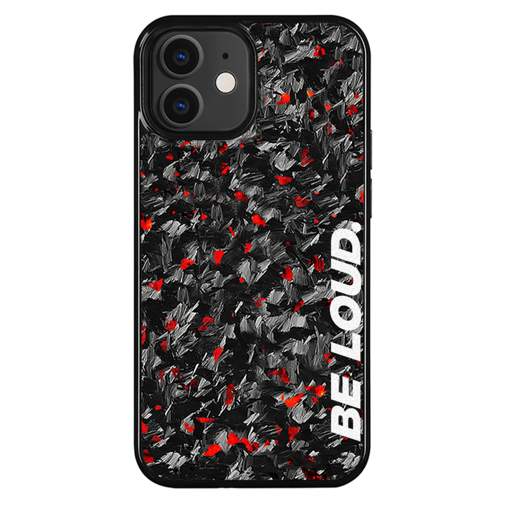 iPhone | Red Flake Real Forged Carbon Fiber Case | BE LOUD. x SCF