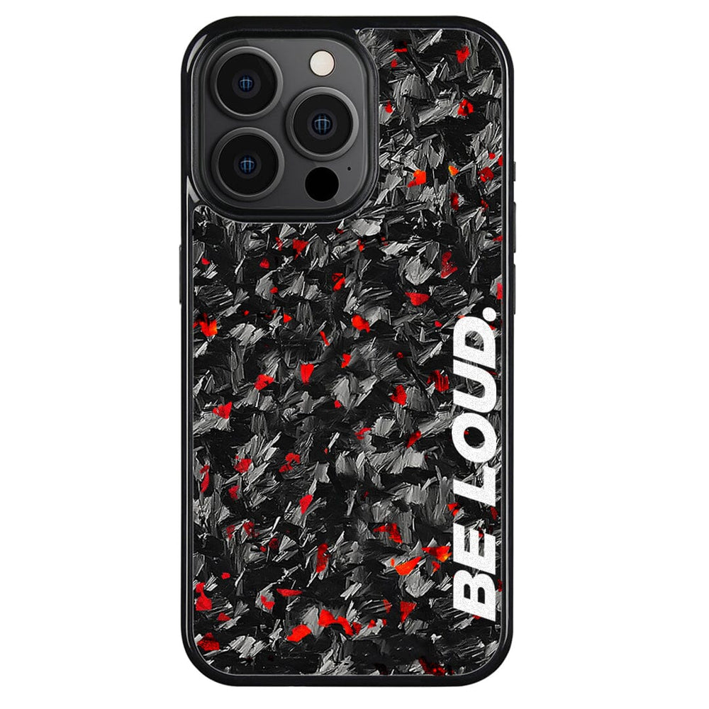 iPhone | Red Flake Real Forged Carbon Fiber Case | BE LOUD. x SCF