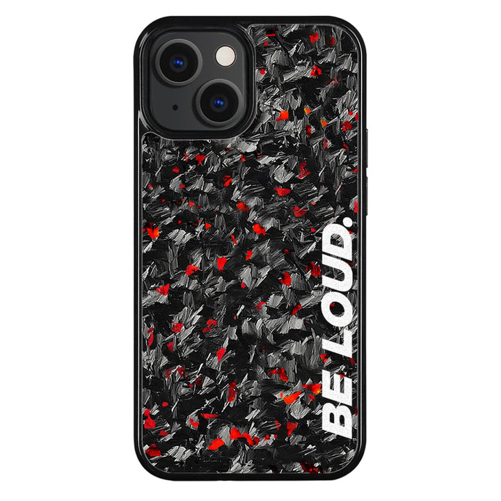 iPhone | Red Flake Real Forged Carbon Fiber Case | BE LOUD. x SCF