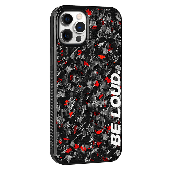 iPhone | Red Flake Real Forged Carbon Fiber Case | BE LOUD. x SCF