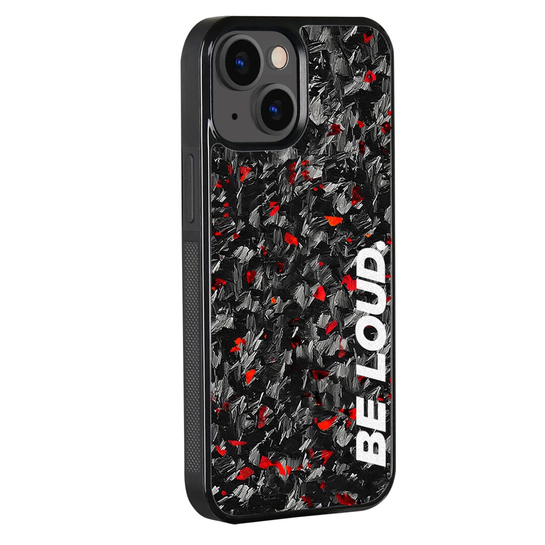 iPhone | Red Flake Real Forged Carbon Fiber Case | BE LOUD. x SCF