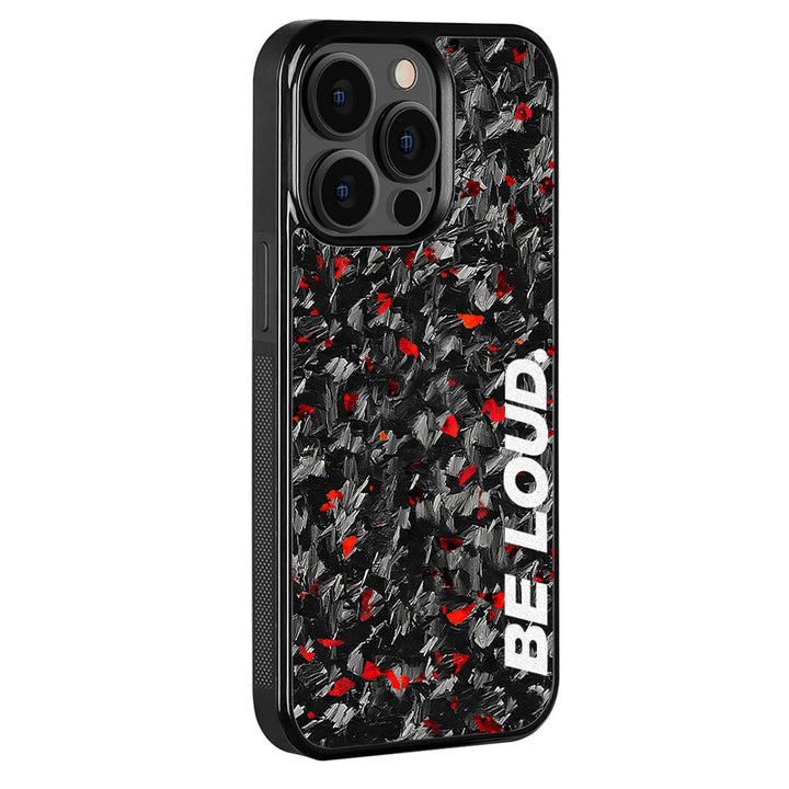 iPhone | Red Flake Real Forged Carbon Fiber Case | BE LOUD. x SCF