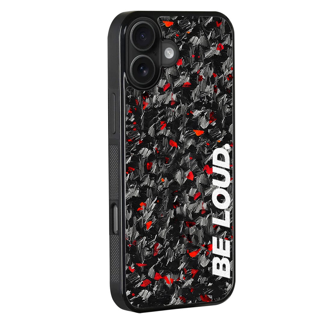 iPhone | Red Flake Real Forged Carbon Fiber Case | BE LOUD. x SCF