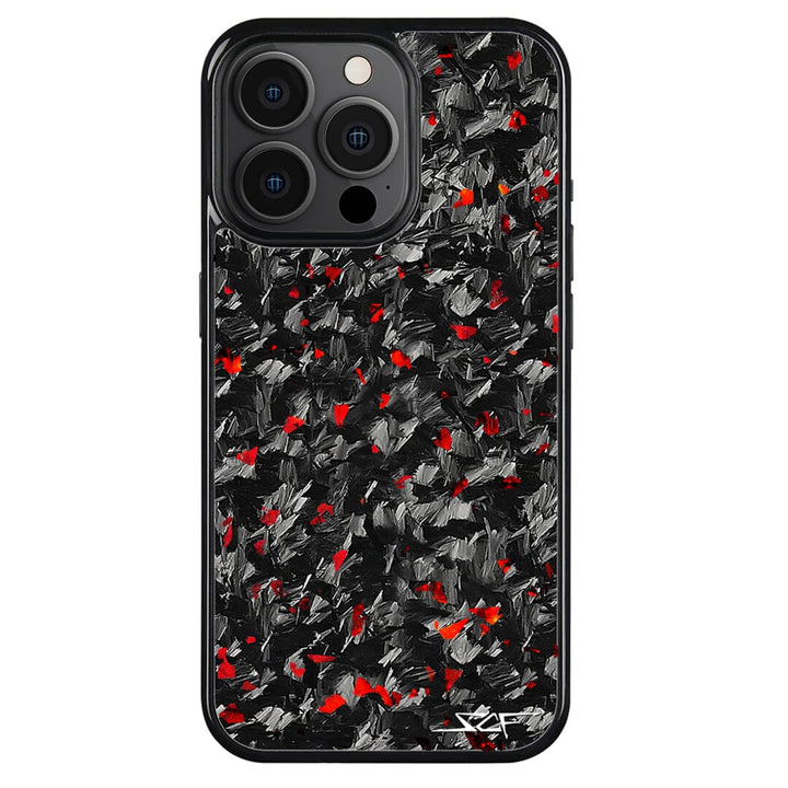 iPhone | Red Flake Real Forged Carbon Fiber Phone Case | CLASSIC Series