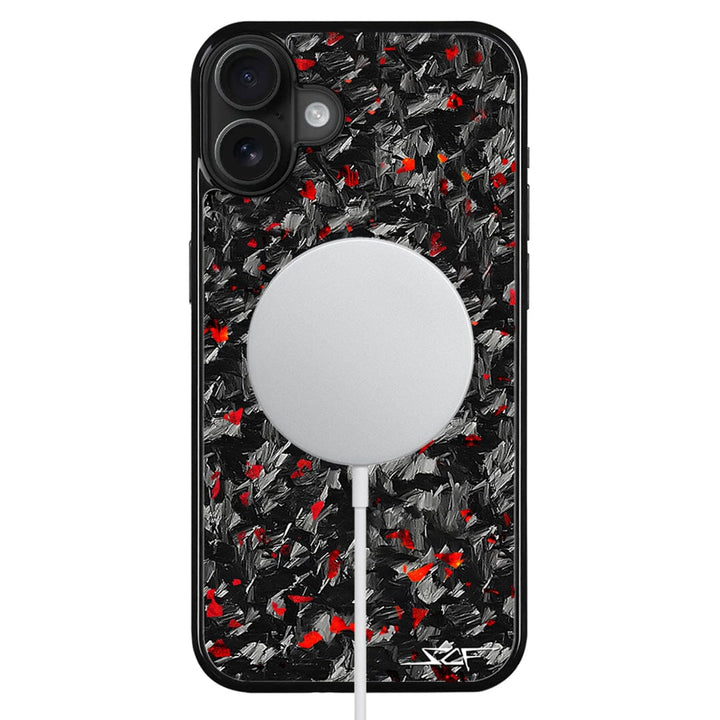 iPhone | Red Flake Real Forged Carbon Fiber Phone Case | CLASSIC Series